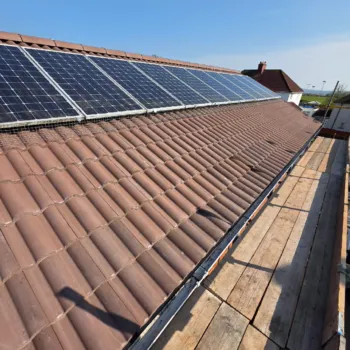 tiled roof with solar
